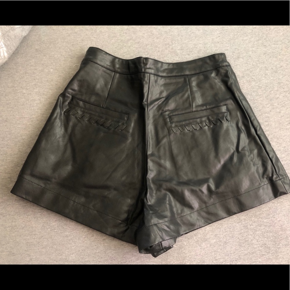 Forever 21 Black Leather Shorts